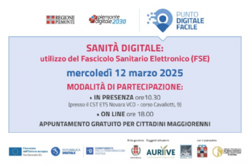 Incontro pubblico sull'utilizzo del Fascicolo Sanitario Elettronico.